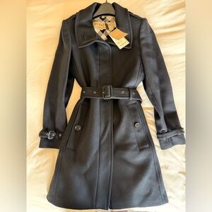 NWT Burberry Gibbsmoore Wool & Cashmere Belted Coat